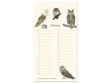 Lade das Bild in den Galerie-Viewer, Kalender Februar mit Eulen