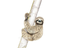 Load image into Gallery viewer, Faultier an Baum Detail