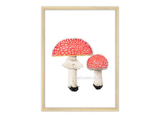 Lade das Bild in den Galerie-Viewer, Zwei Fliegenpilze mit Rahmen